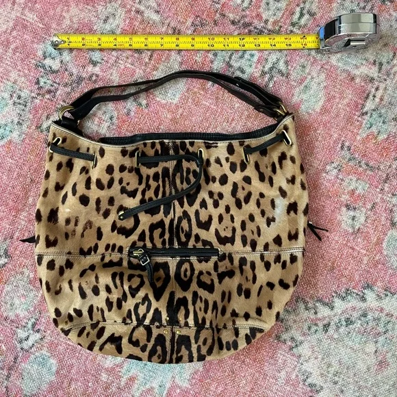 Jerome Dreyfuss Leopard Alain Haircalf Hobo Bag - Picture 14 of 16